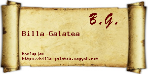 Billa Galatea névjegykártya